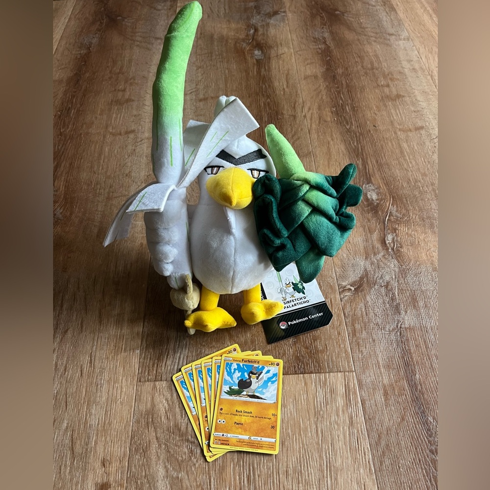 Galarian Farfetch'd Pokémon Cards and Plush